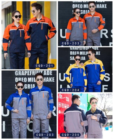 Spring & Autumn Work Uniform CQD-1 to 5 - Polyester Cotton Breathable Workwear
