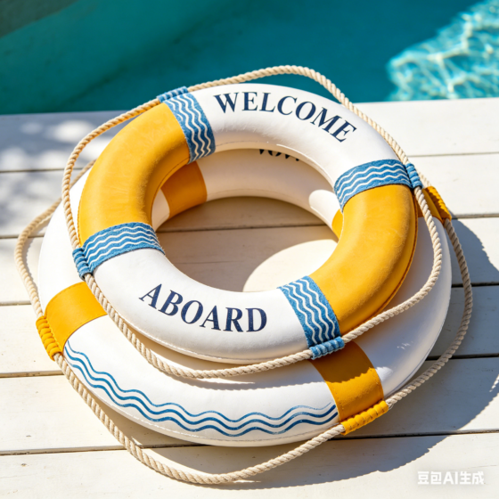 Mediterranean Lifebuoy - Decorative & Practical All-Purpose Welcome Aboard Life Ring
