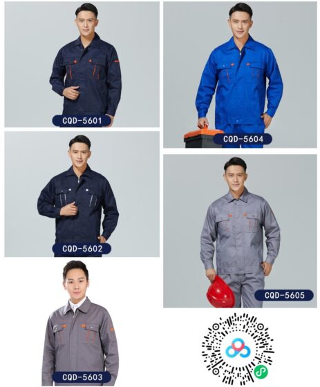 Spring & Autumn Work Uniform CQD-56 to 60 - Polyester Cotton Breathable Workwear