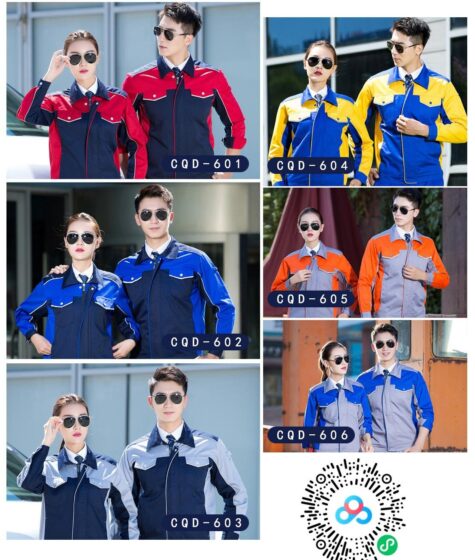 Spring & Autumn Work Uniform CQD-6 to 10 - Polyester Cotton Breathable Workwear
