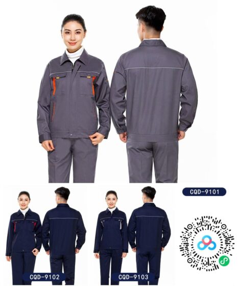 Spring & Autumn Work Uniform CQD-91 to 95 - Polyester Cotton Breathable Workwear