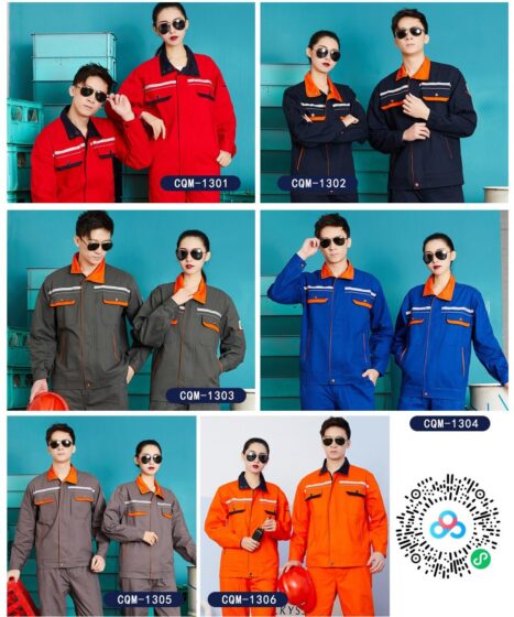 Spring & Autumn Work Uniform CQM-11 to 15 - Pure Cotton Series Industrial Uniform