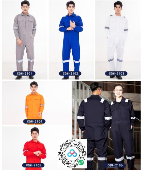 Spring & Autumn Work Uniform CQM-21 to 25 - Pure Cotton Series Industrial Uniform