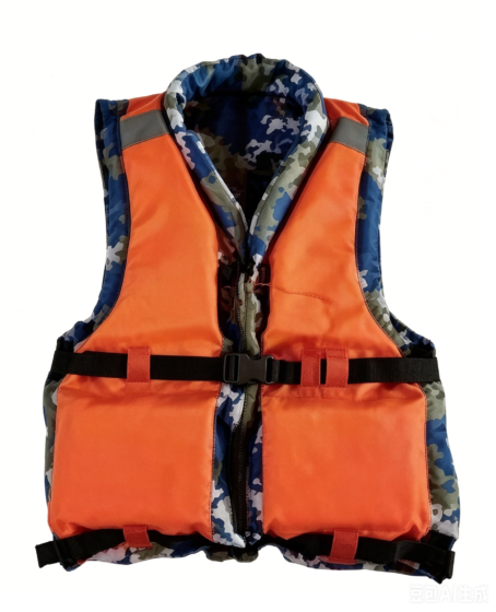 Buoyancy Life Jacket – Orange & Camouflage Edge Dual-Use Professional Flotation Life Vest